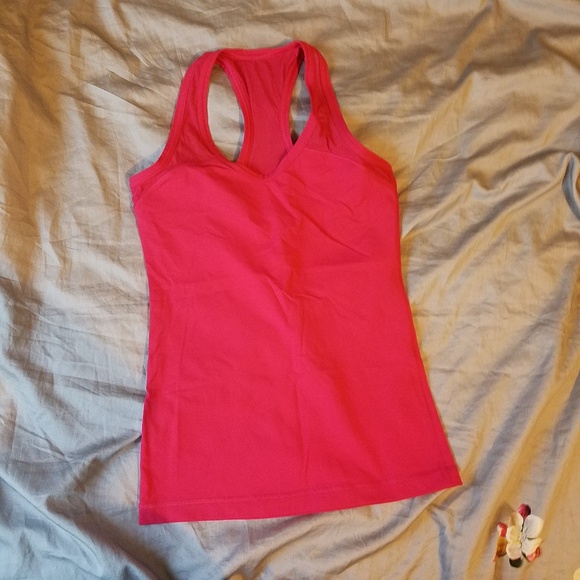 lululemon athletica Tops - Lululemon Pink Work Out Tank 4